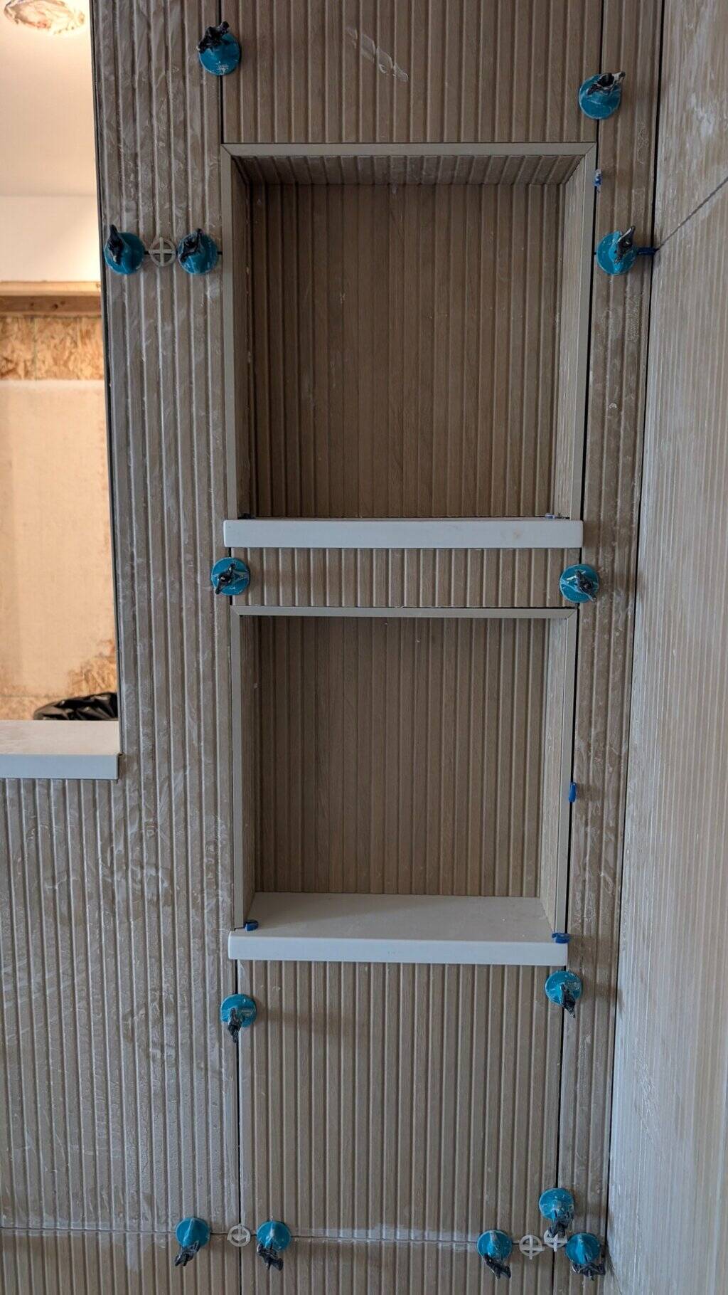 Tile installed into niches2