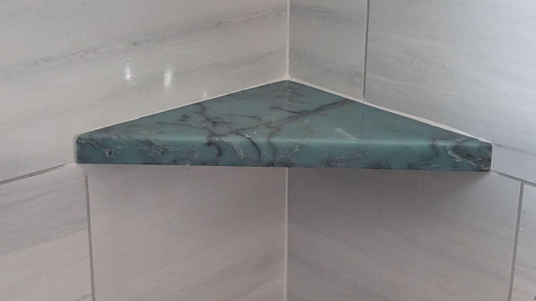 Stone corner caddies and shaving step