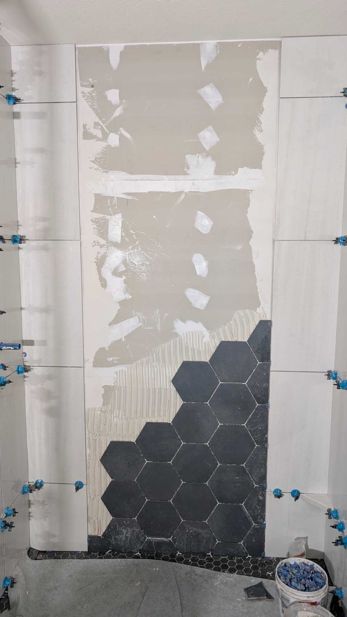 Hexagon band in progress