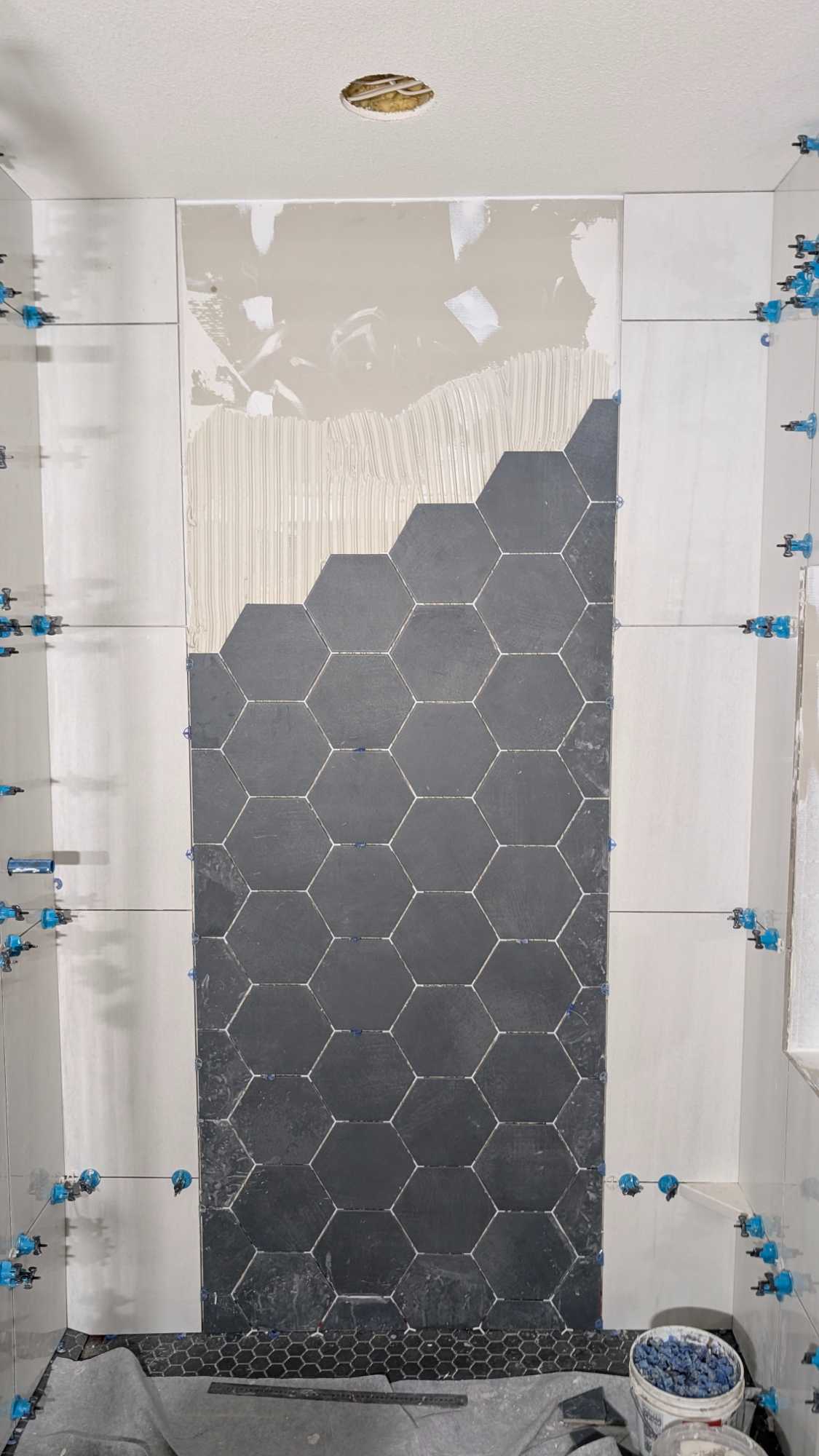 Hexagon band in progress3