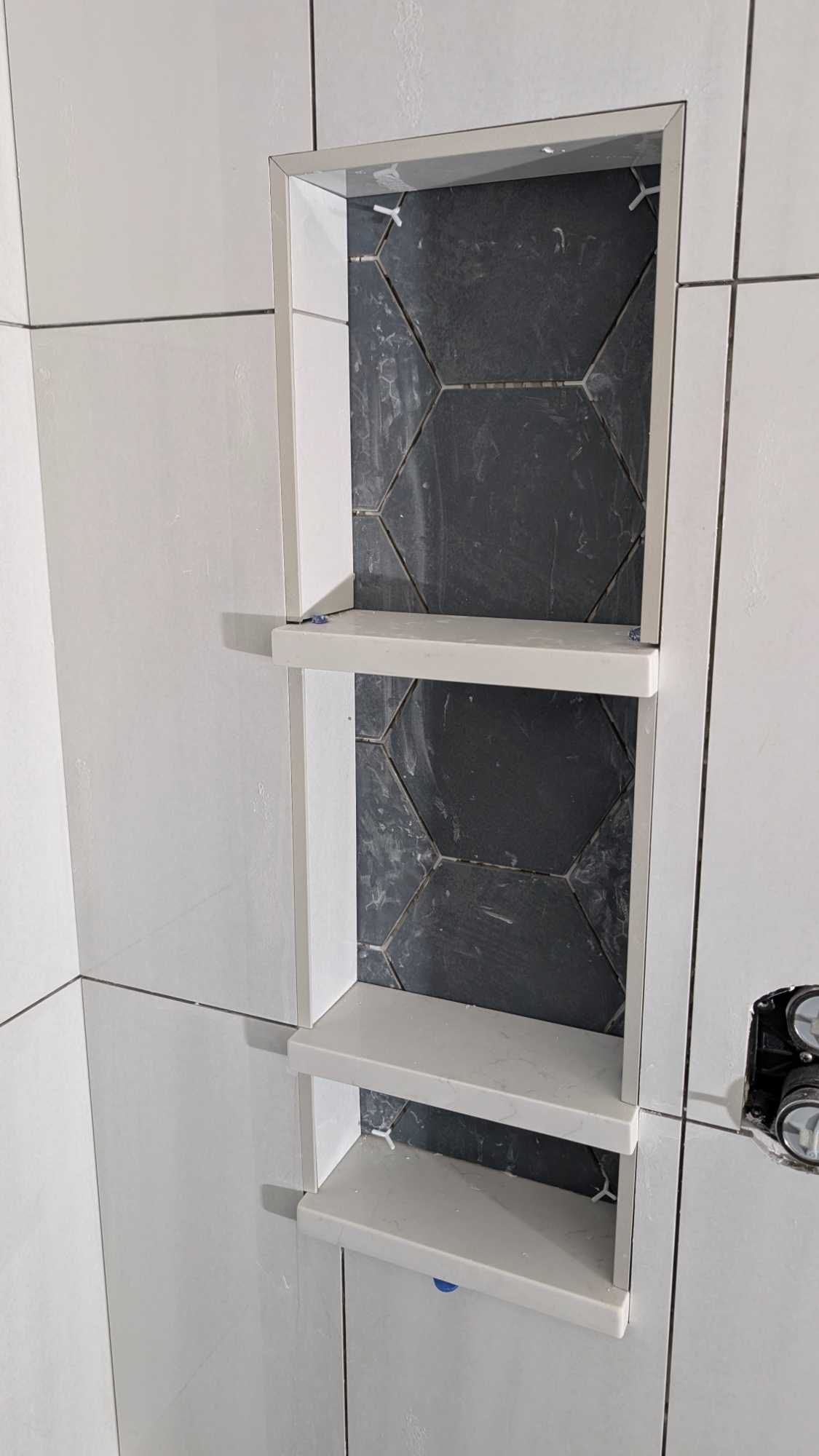 Primary shower niche completely installed2