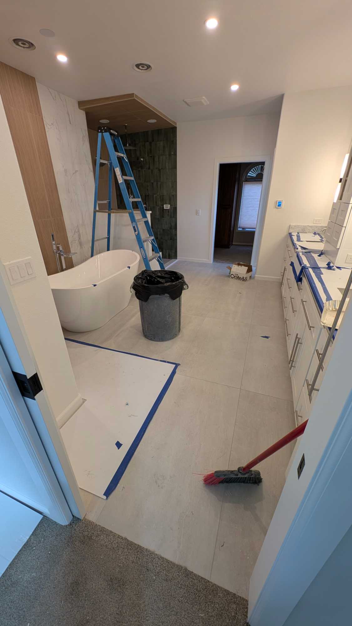 Finished primary bathroom