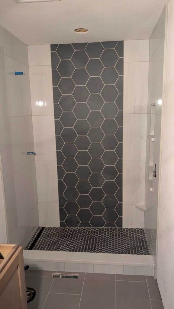 Finished primary shower