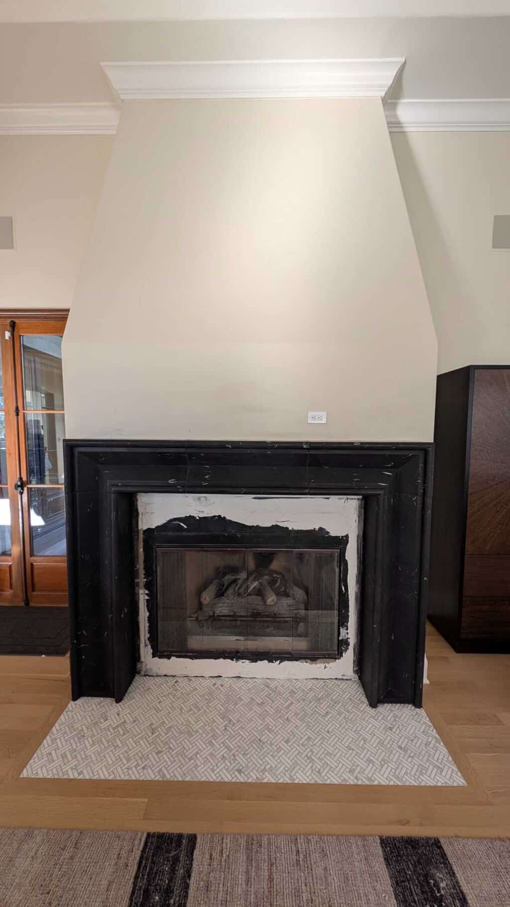 Fireplace surround before