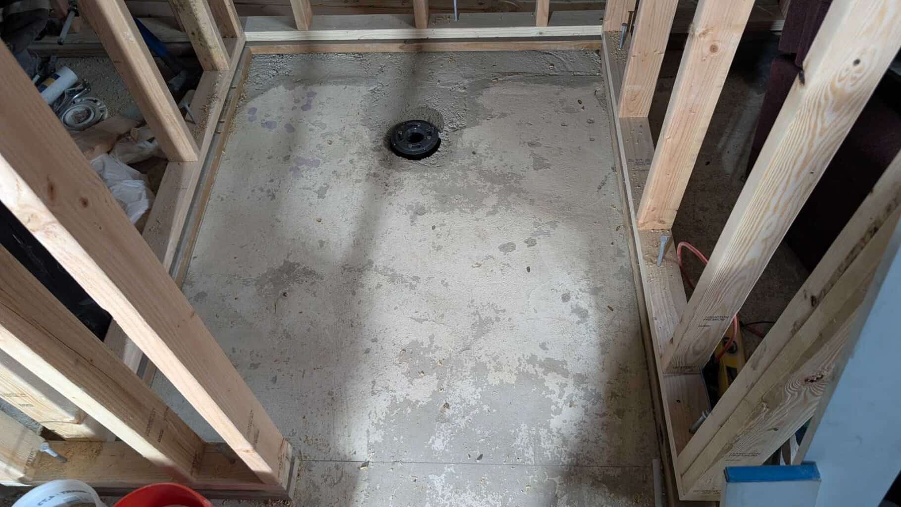 Pan to be packed in primary shower