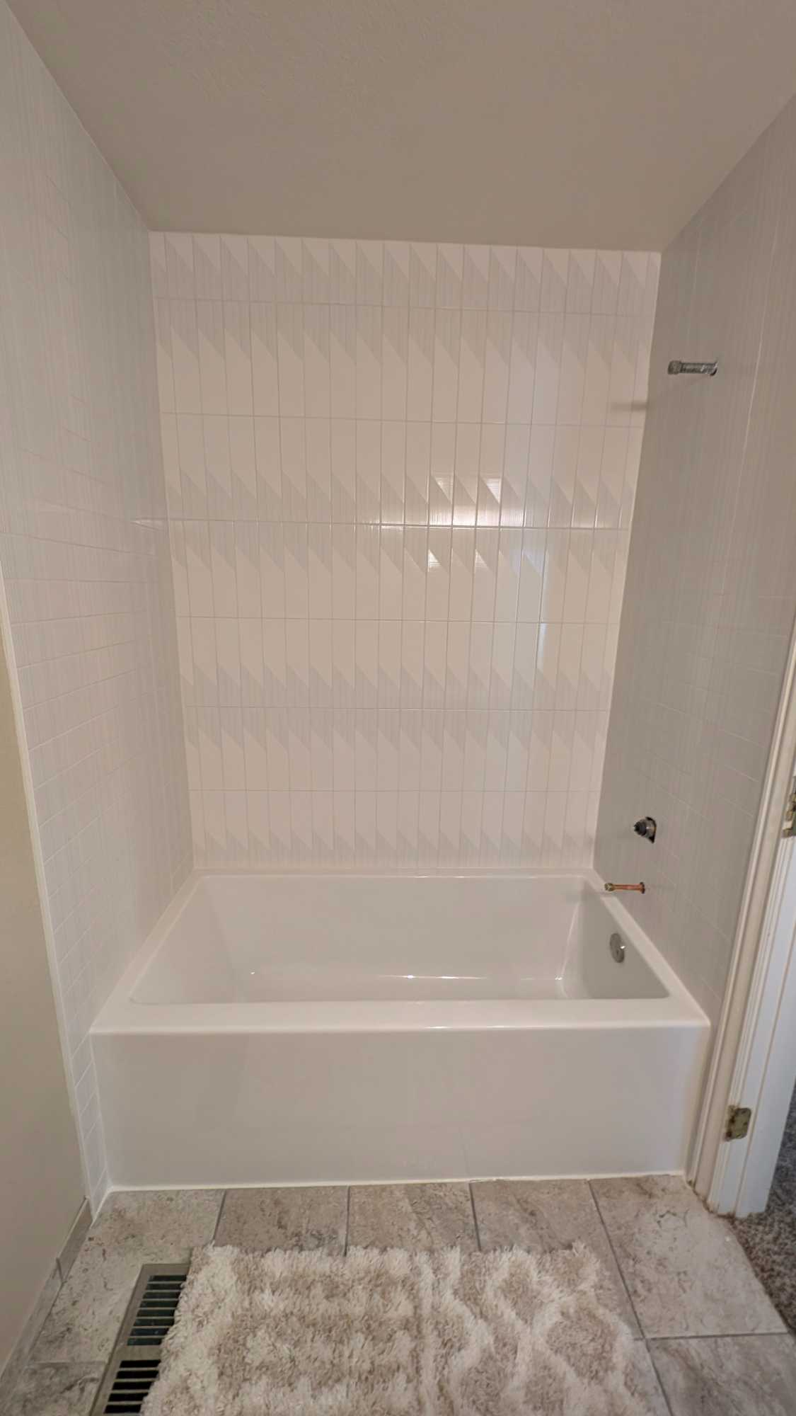 Primary bath shower grouted and finished