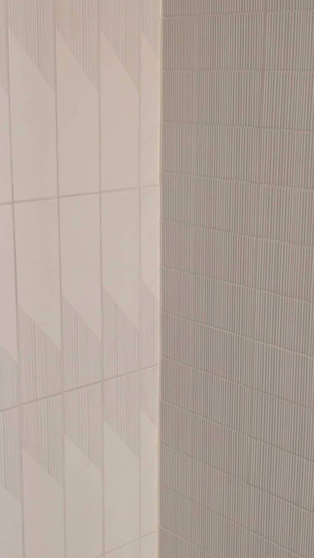 Tile and corner closeup