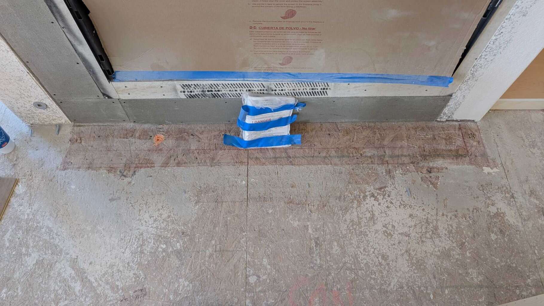 Hearth to be recessed into floor