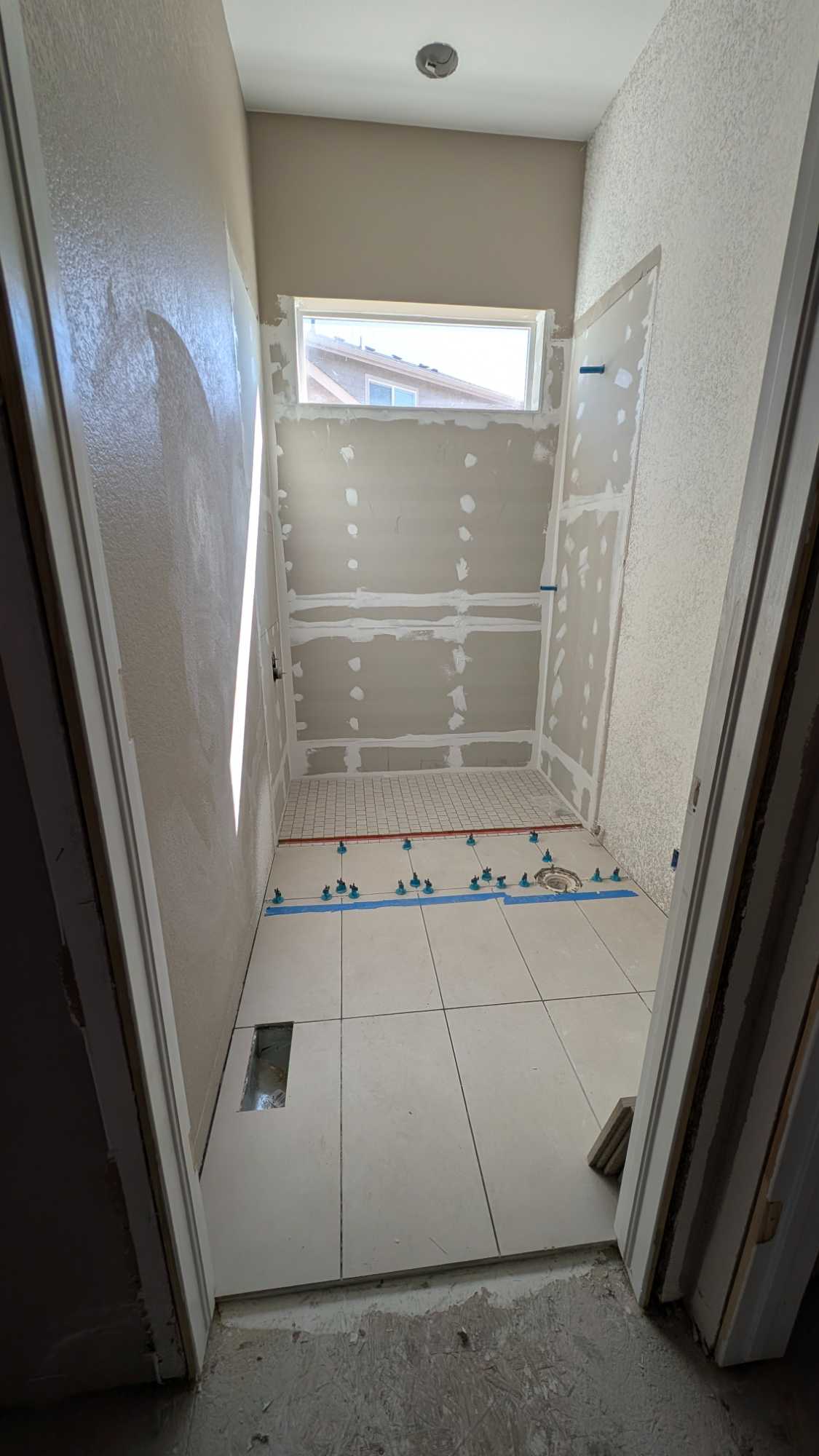 Hall bath floor and shower floor fully set3