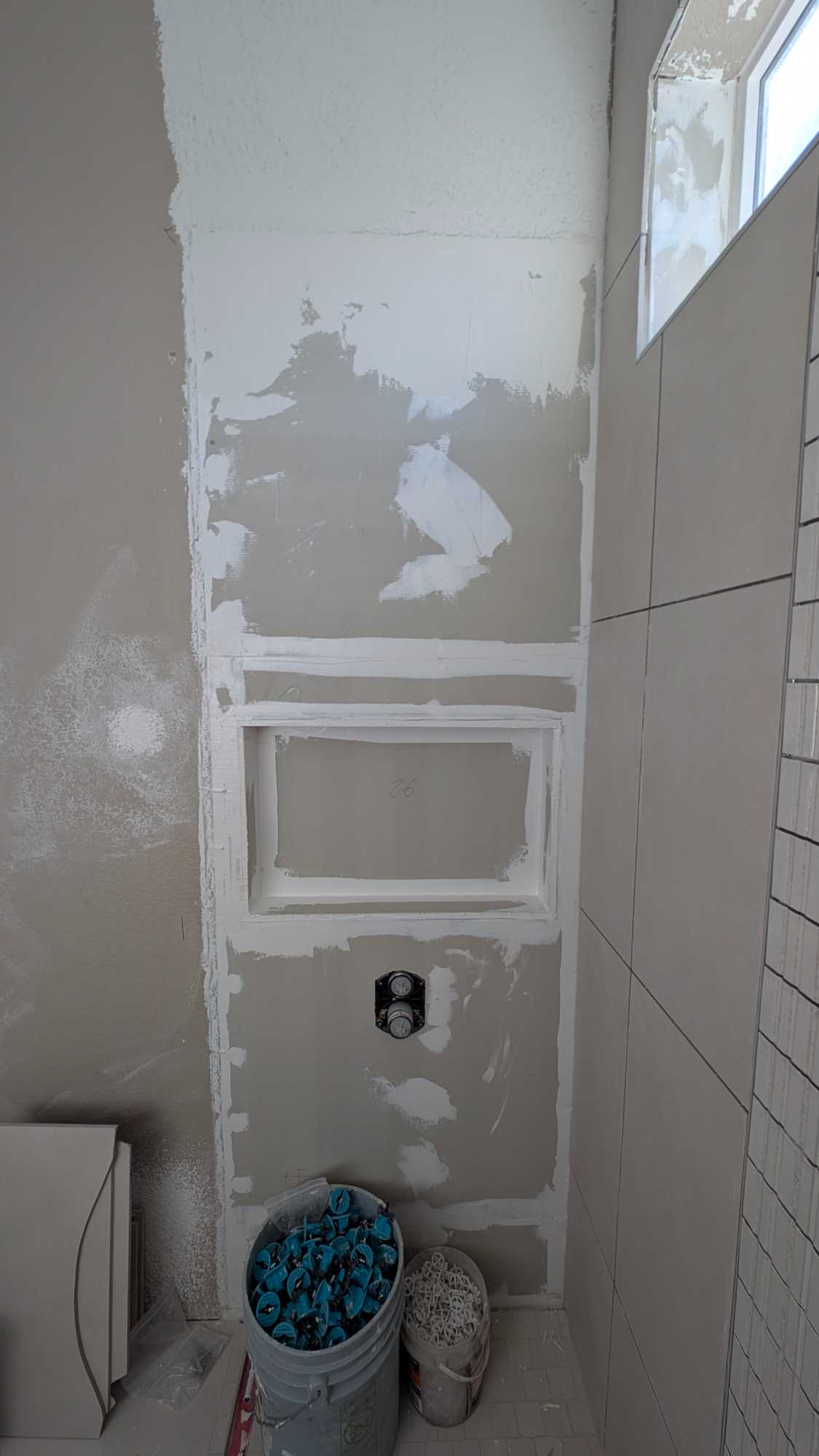 Niche installed and sealed