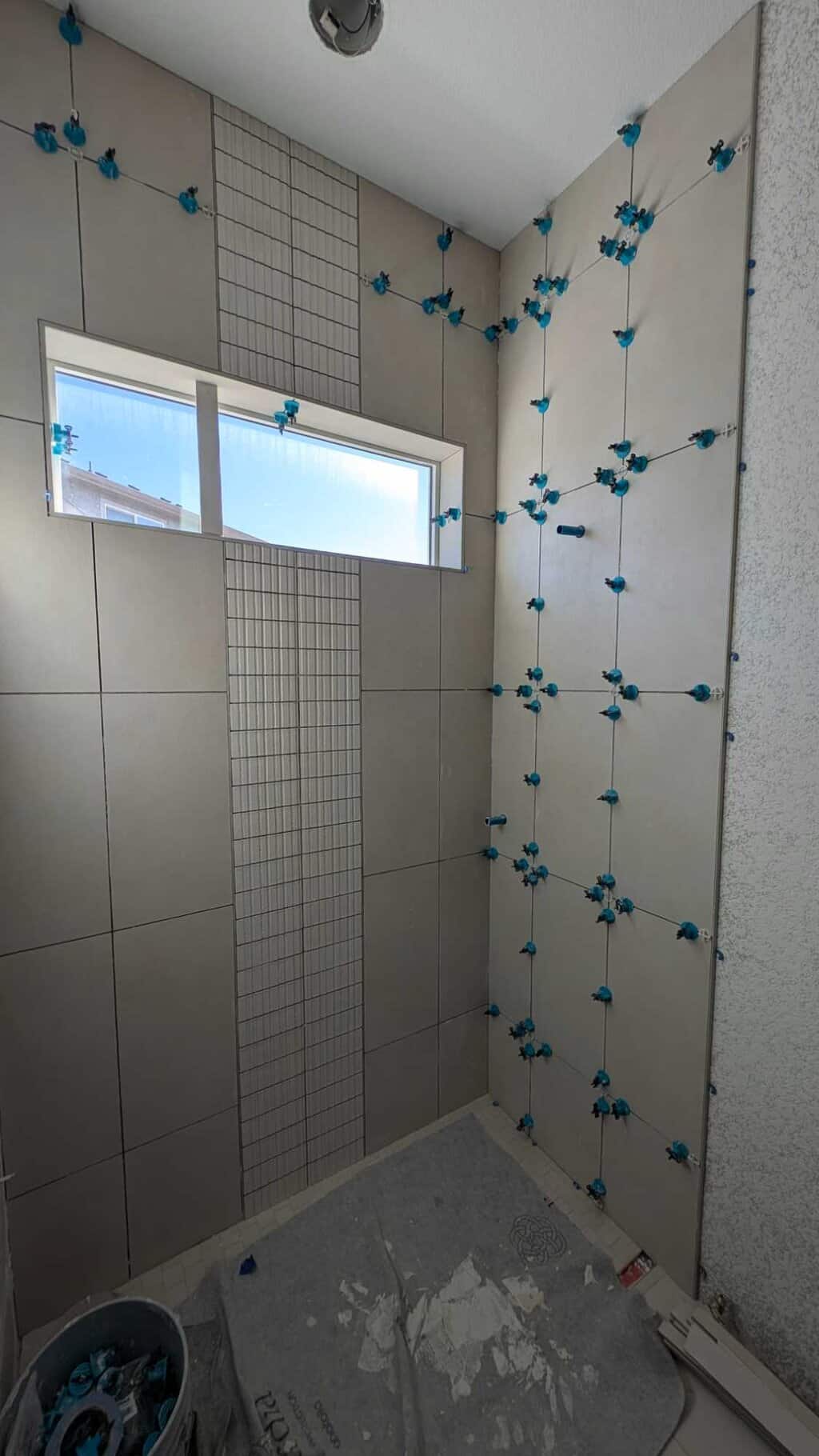 Window and other wall set in this bath