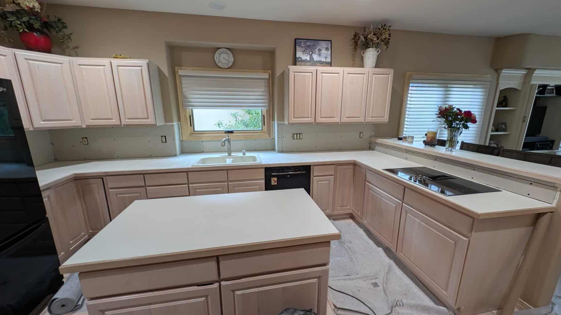 Foam board walls installed