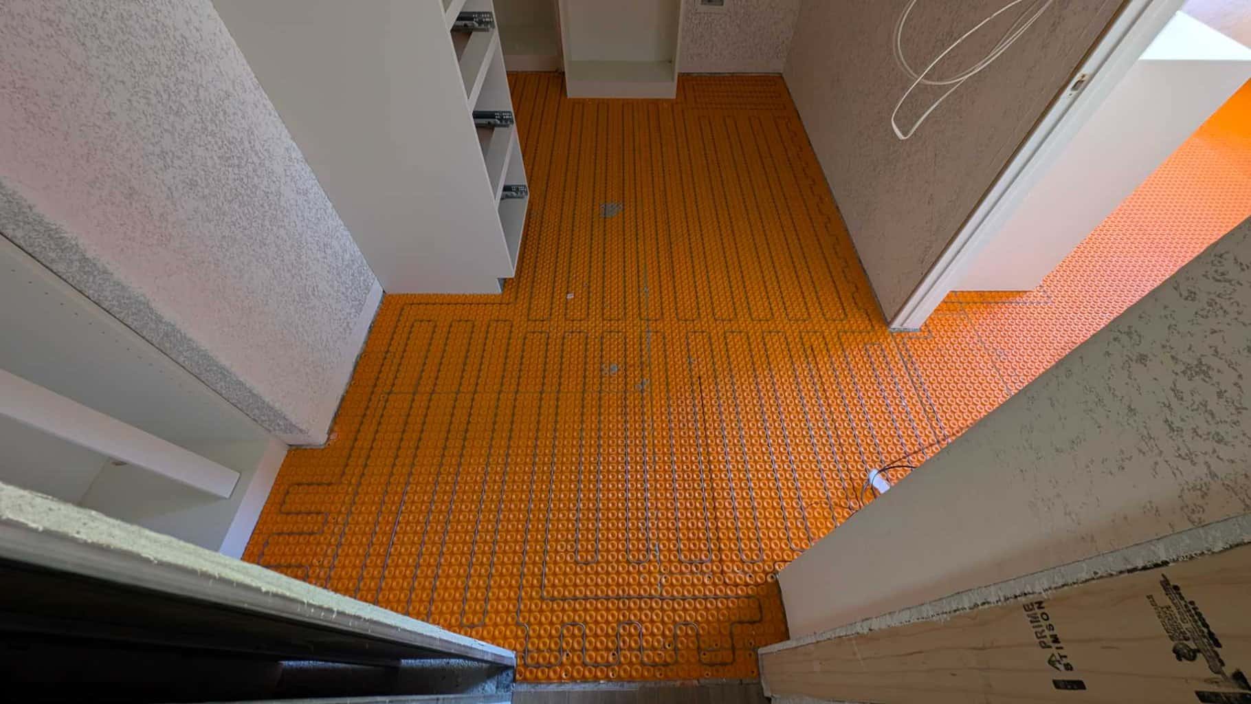 Warm wire installed in primary closet