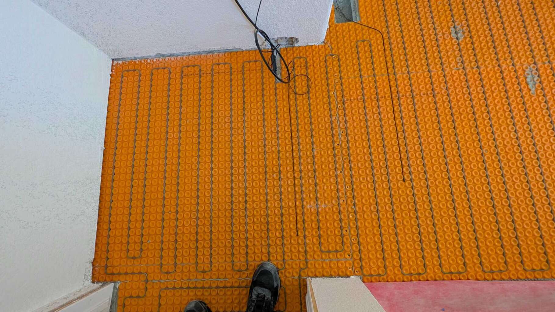 Sensors installed in primary bath floor