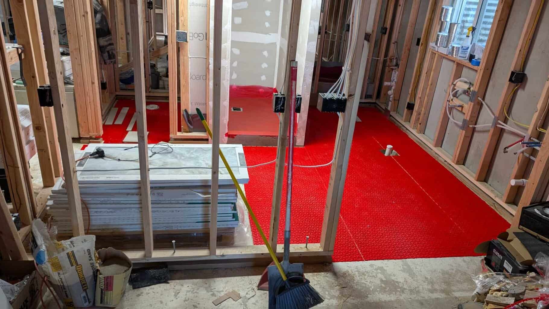 Warm wire underlayment installed4