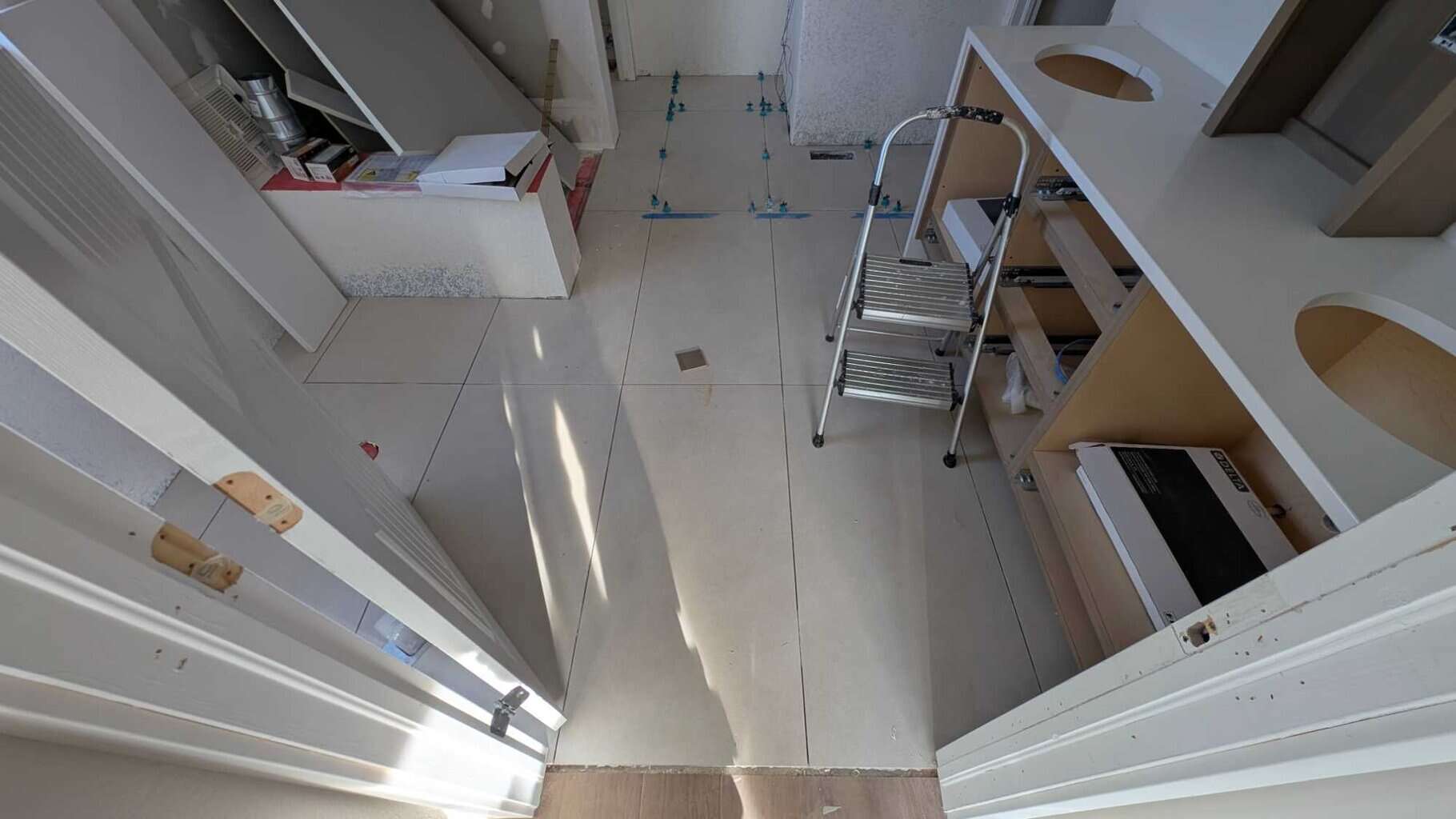 Primary bath floor fully set