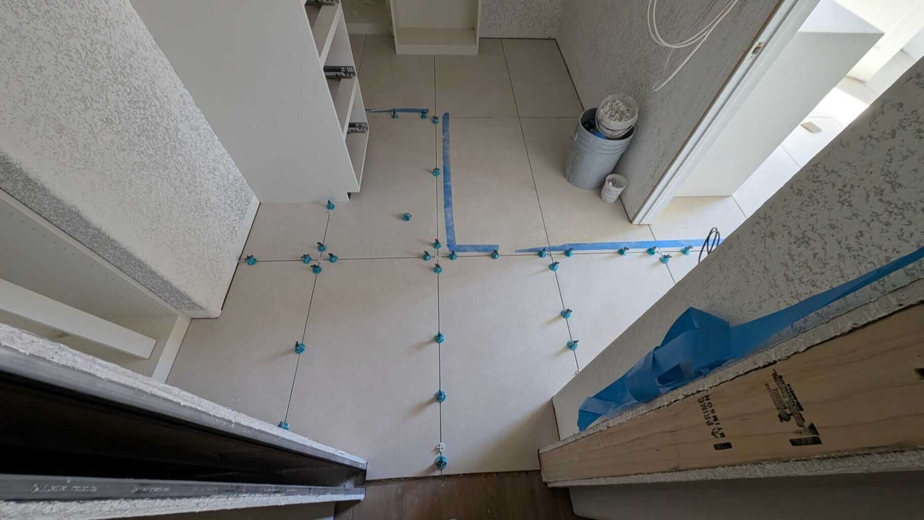 Primary closet floor fully set