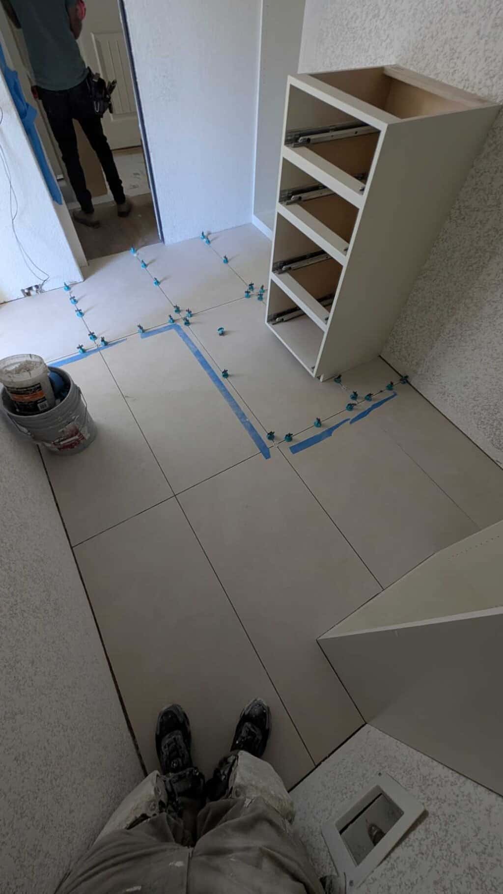 Primary closet floor fully set