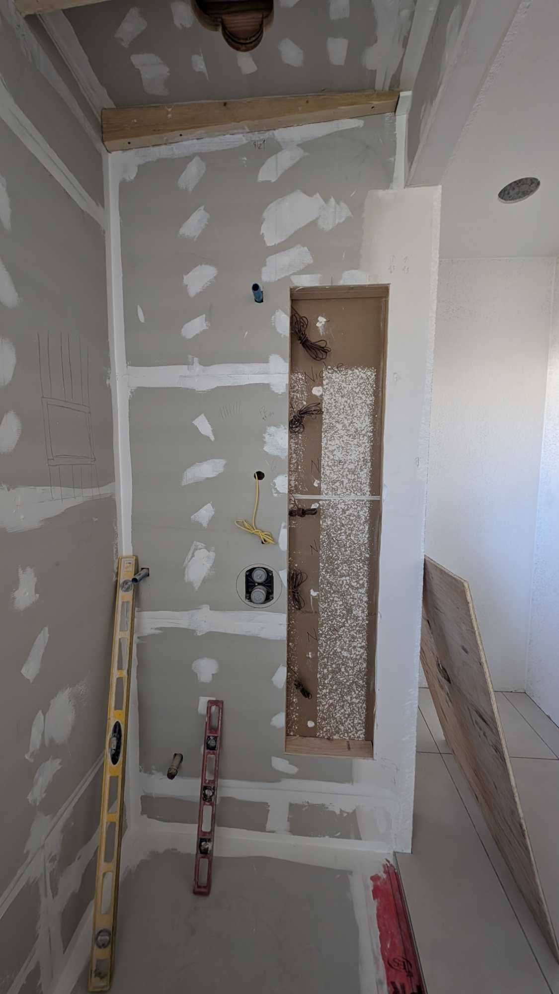 Niche cut open and we're building it