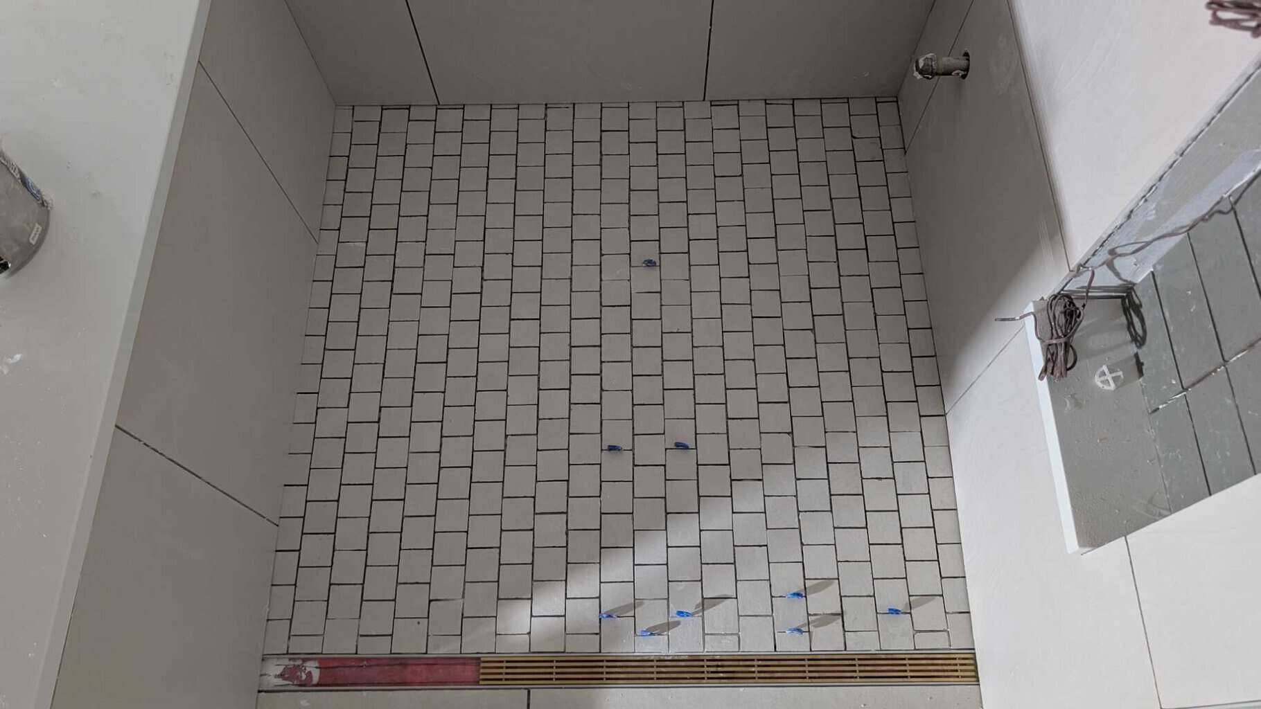 Primary shower floor installed