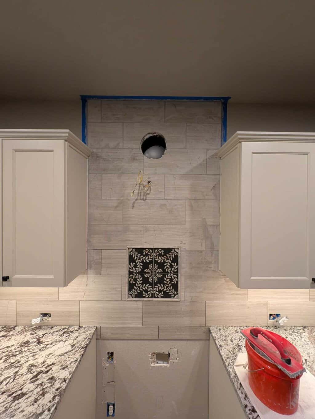 Grouting in progress