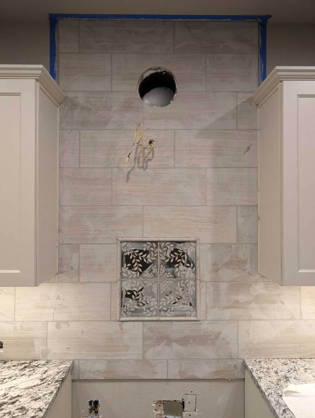 Grouting in progress