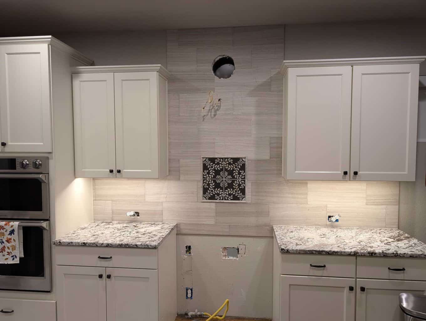 Backsplash grouted and finished