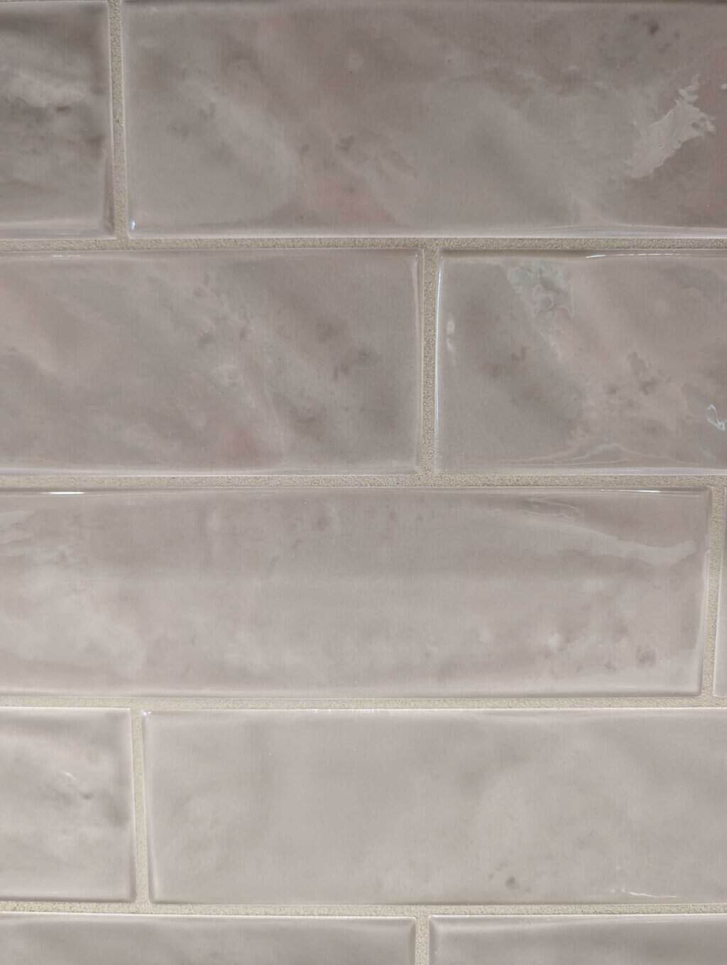 Closeup of grouted tiles