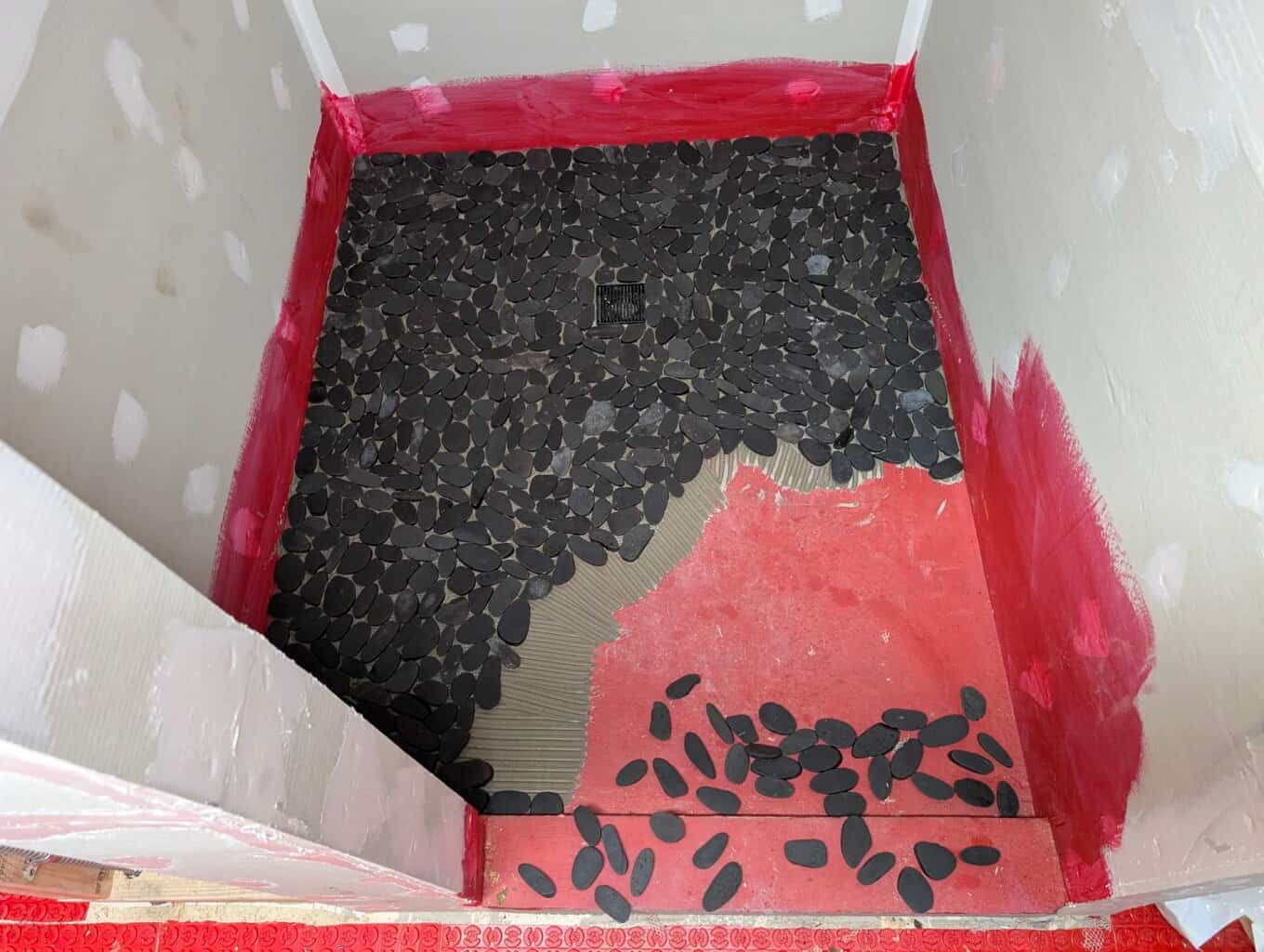 Installing primary shower floor