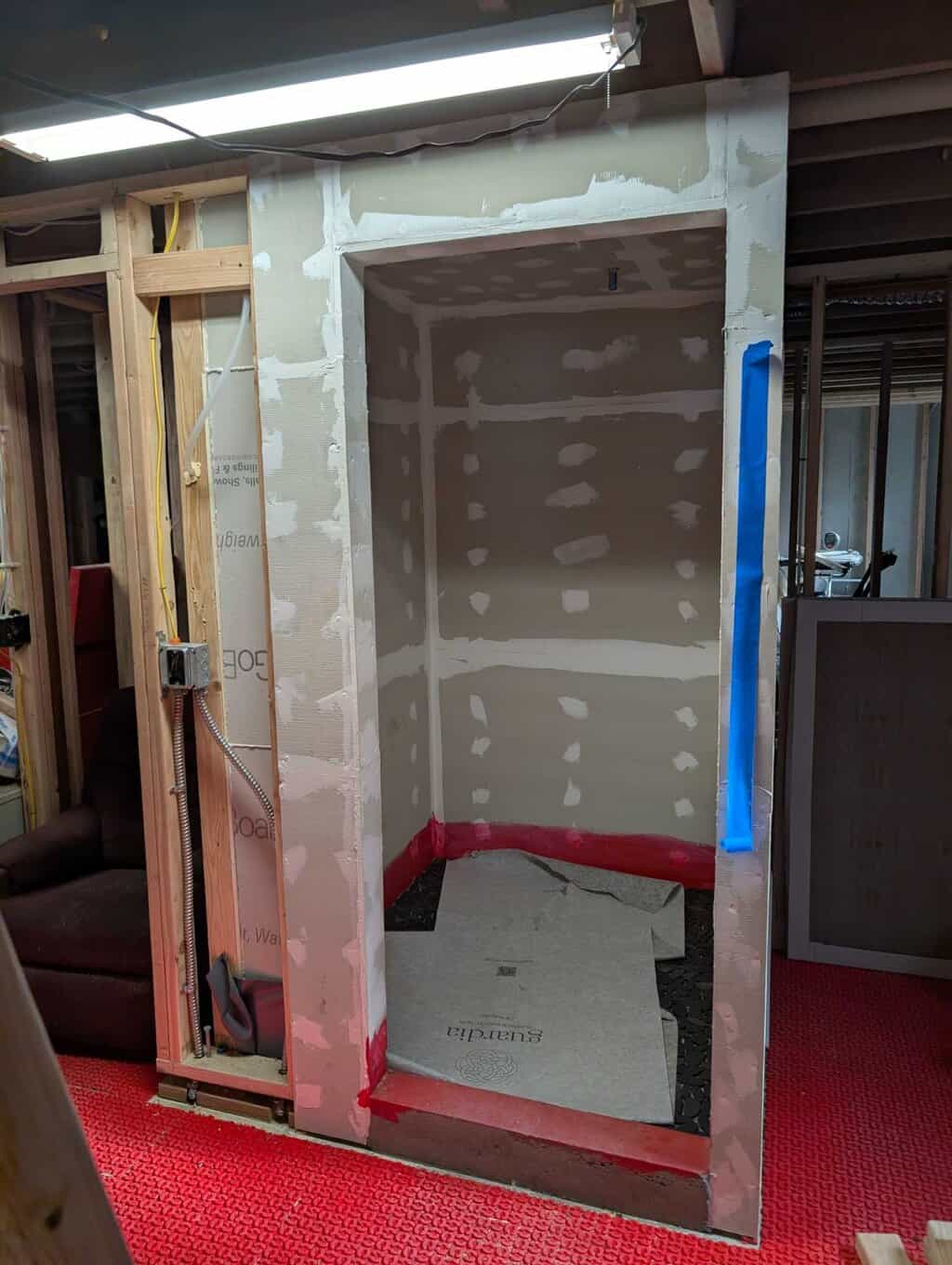 Header on and foam board complete