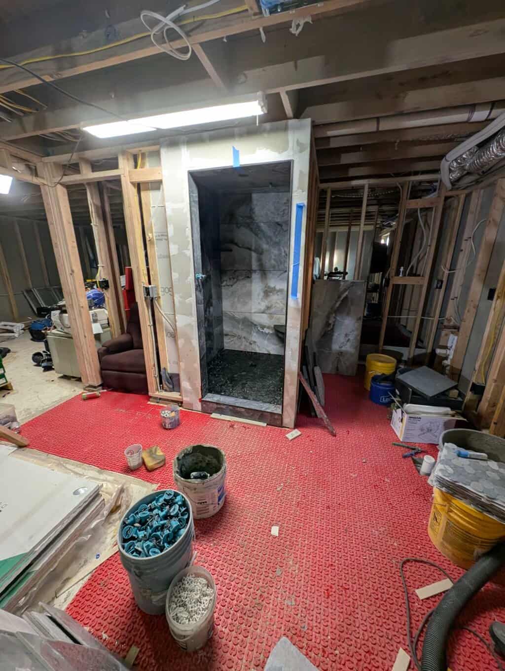 Shower fully installed