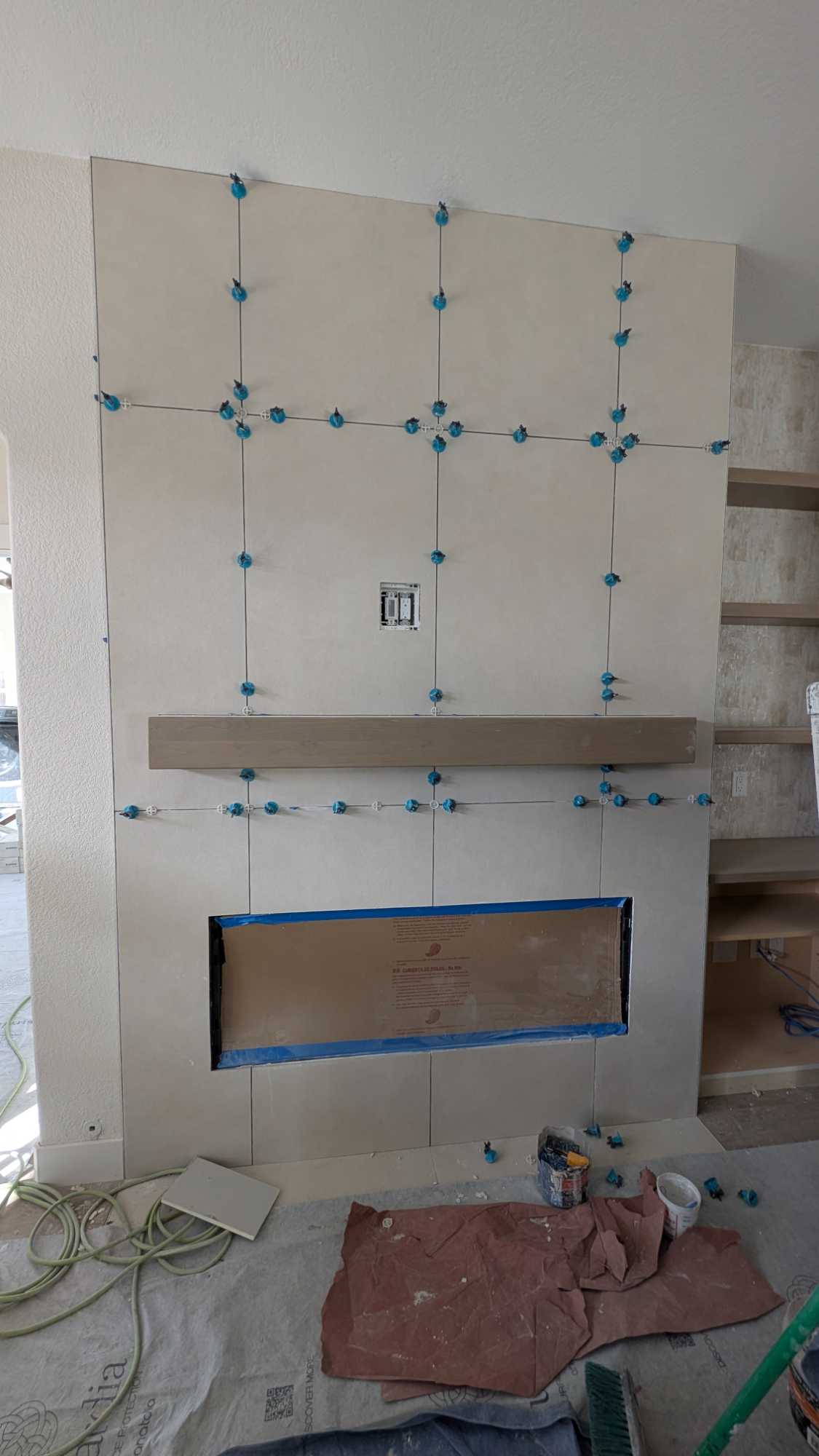 Fireplace surround fully installed