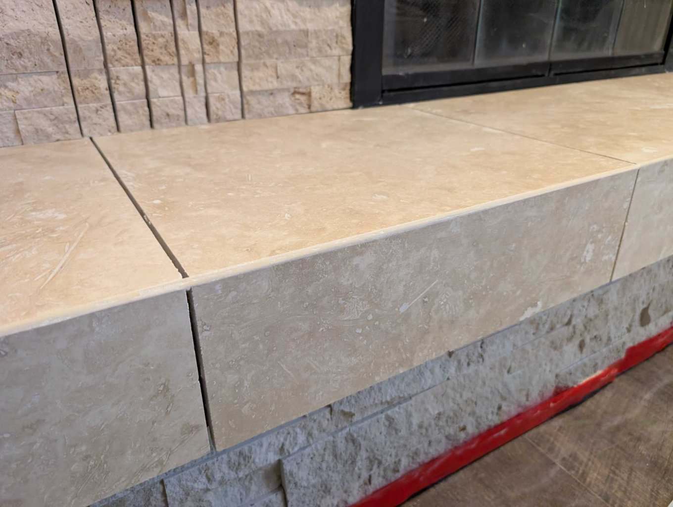 Mitered edge epoxied