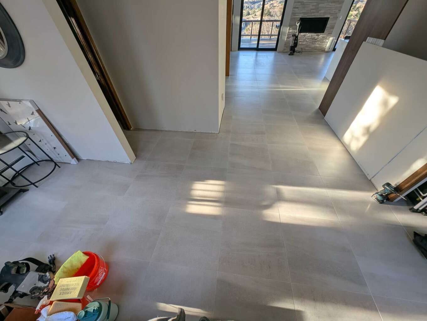 Full main area grout recolored