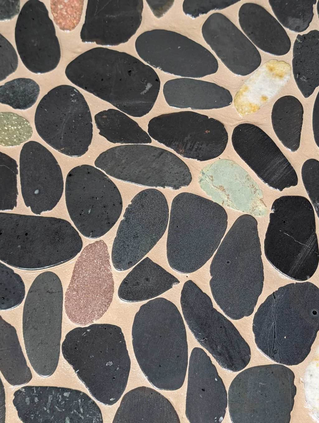 Finished grouted floor closeup