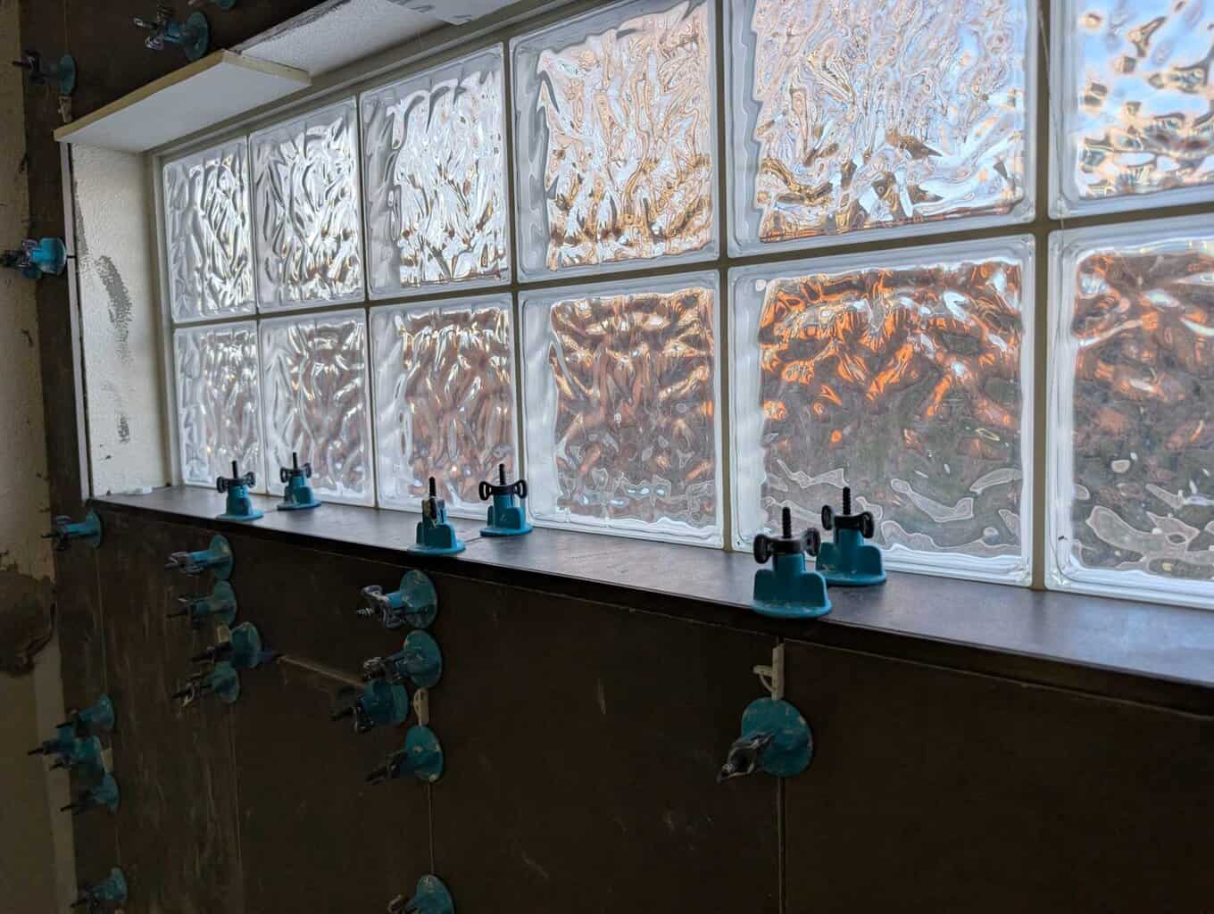 Window sill tile installed