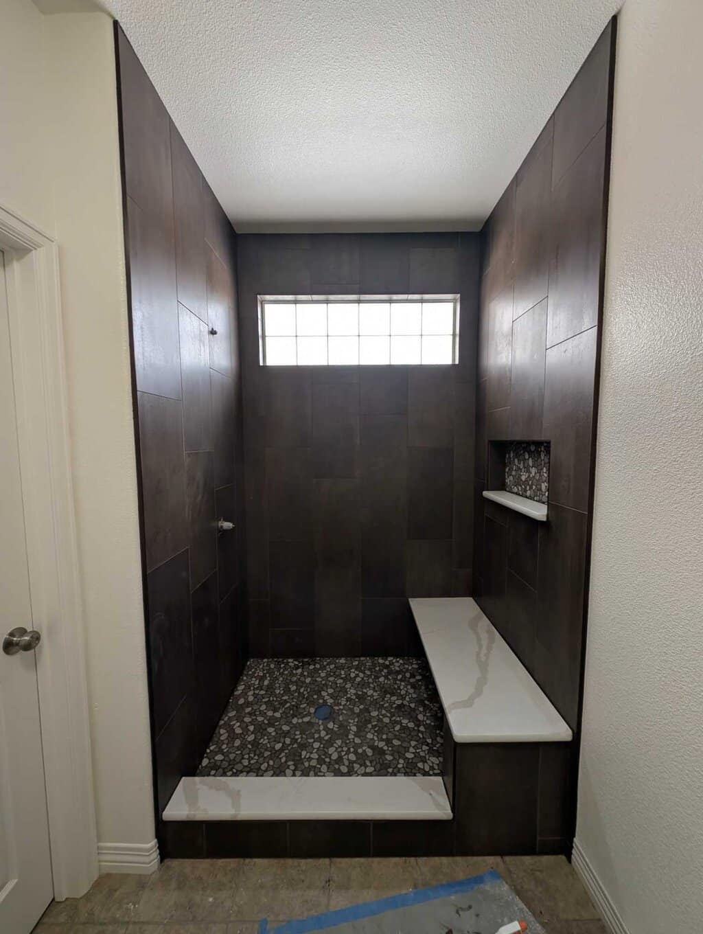 Primary bath shower completed