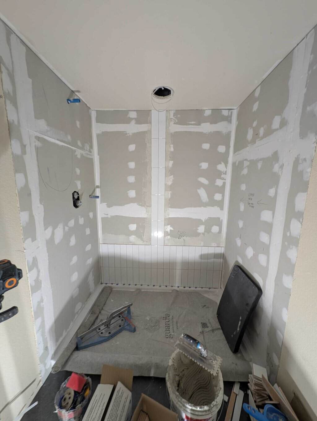 Starting to install walls