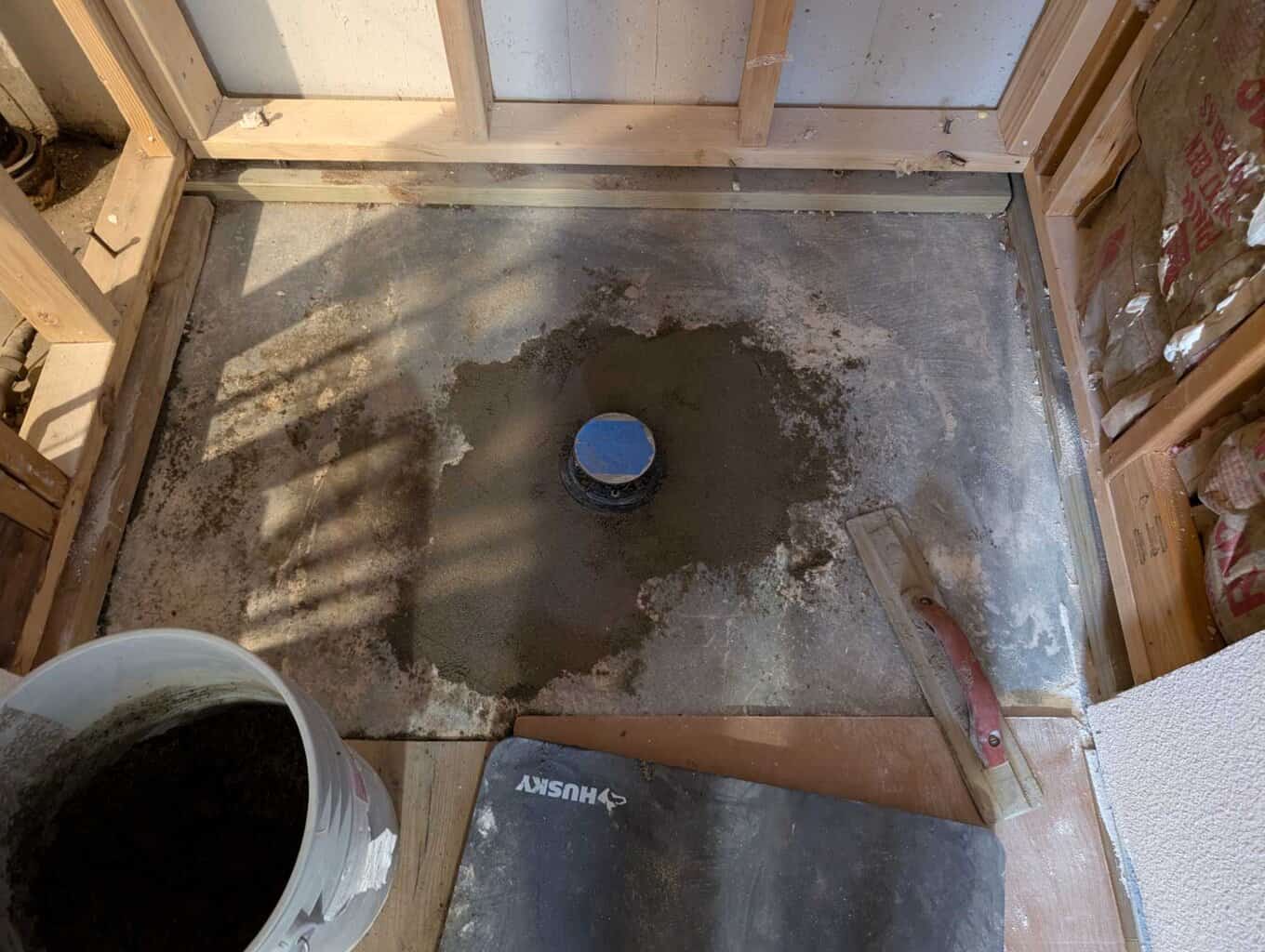 Plumbing hole filled