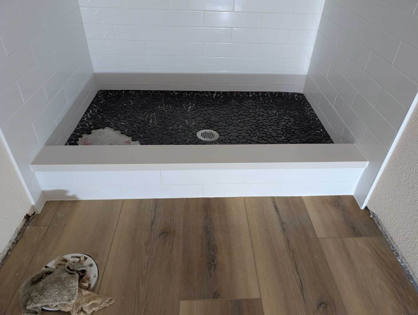 Shower finished except for floor