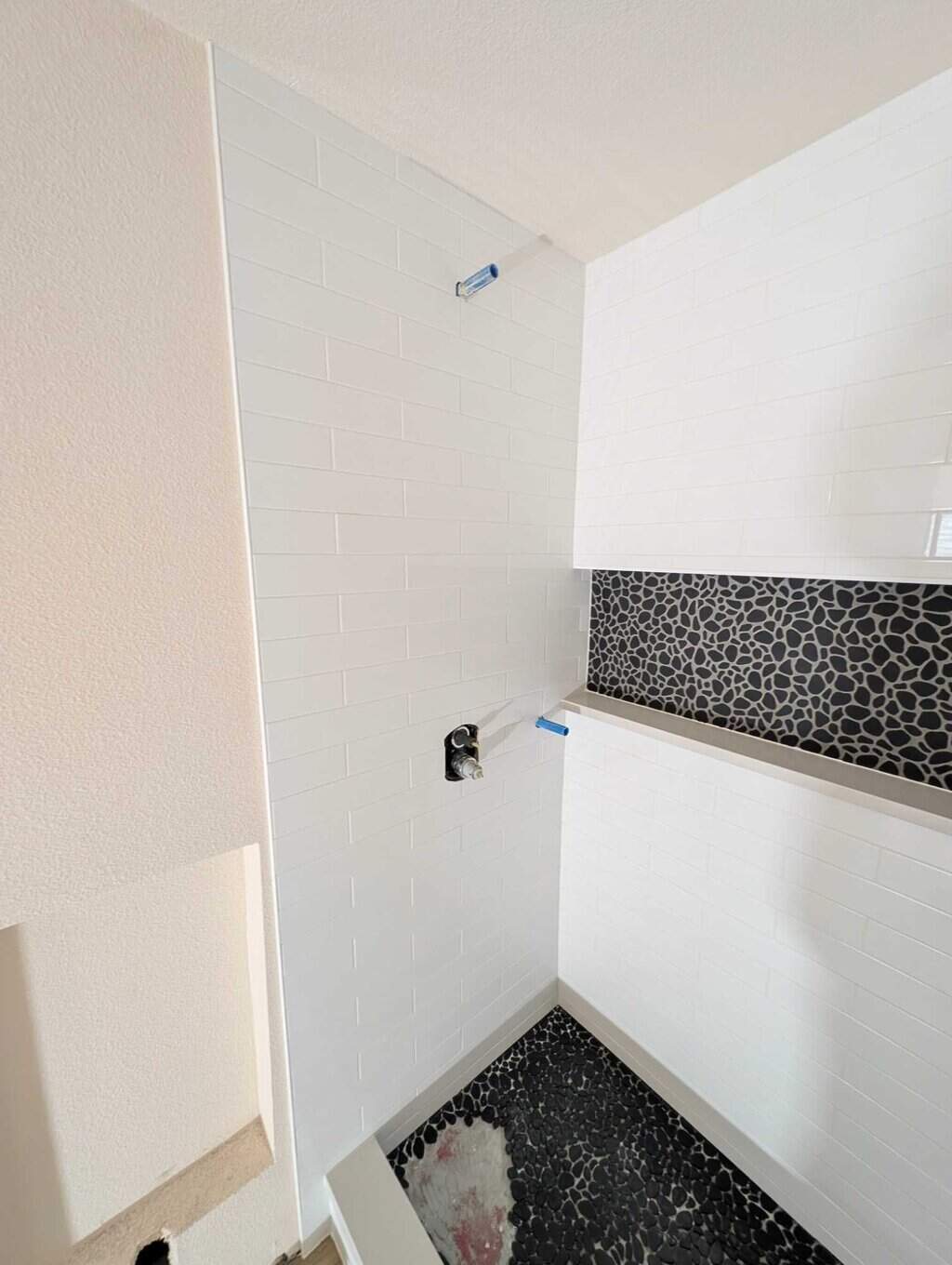 Shower finished except for floor