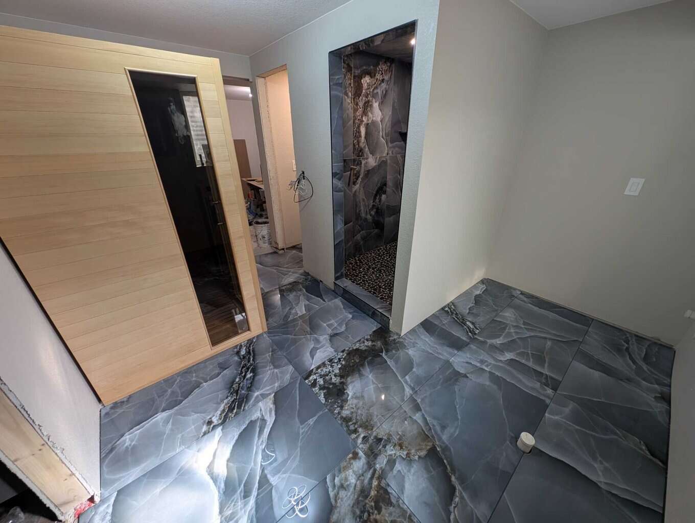 Primary bath tile finished