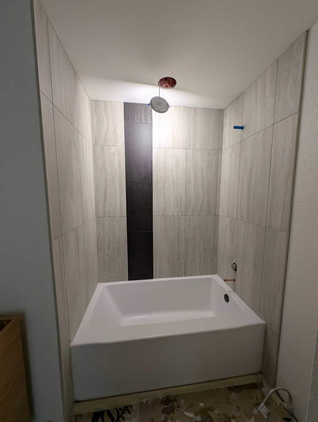 Hall tub surround finished