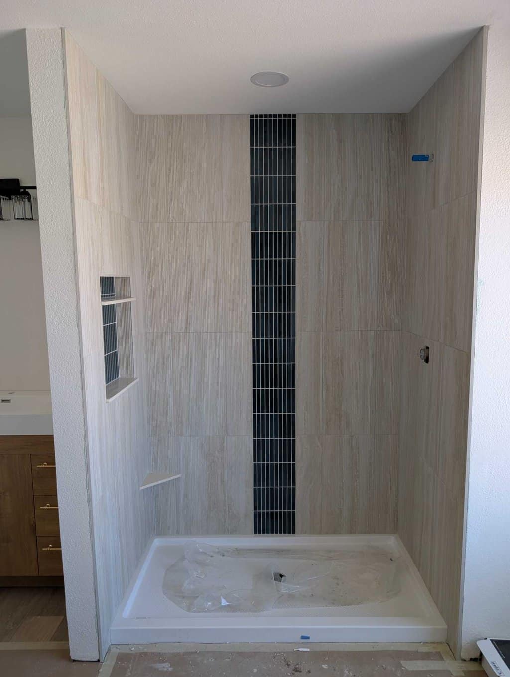 Primary shower surround finished