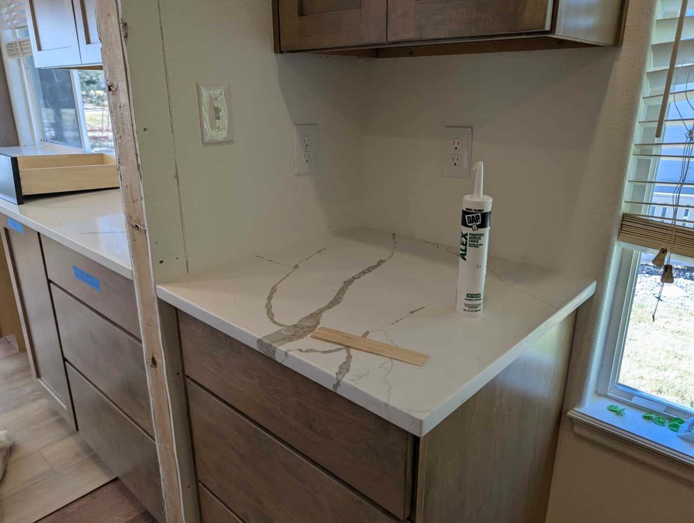 Pantry backsplash to be set