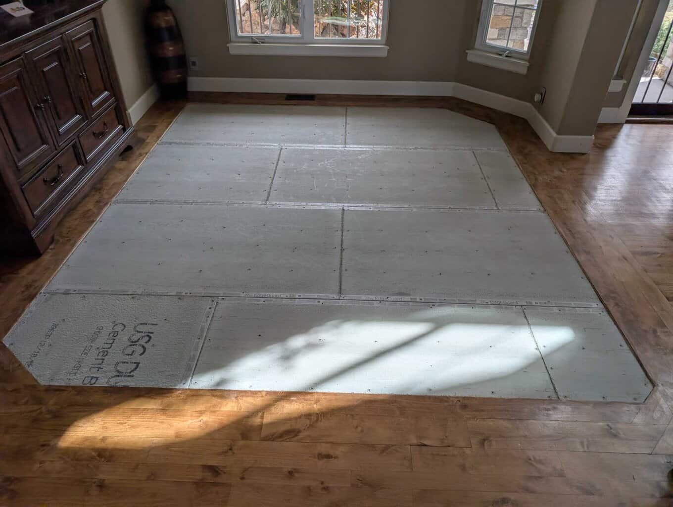 Underlayment installed