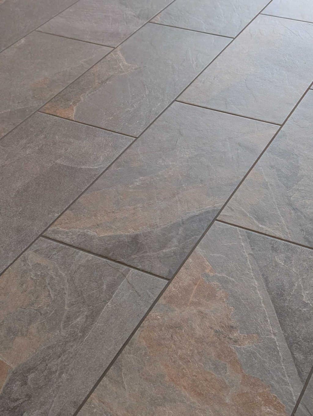 Floor grouted and finished