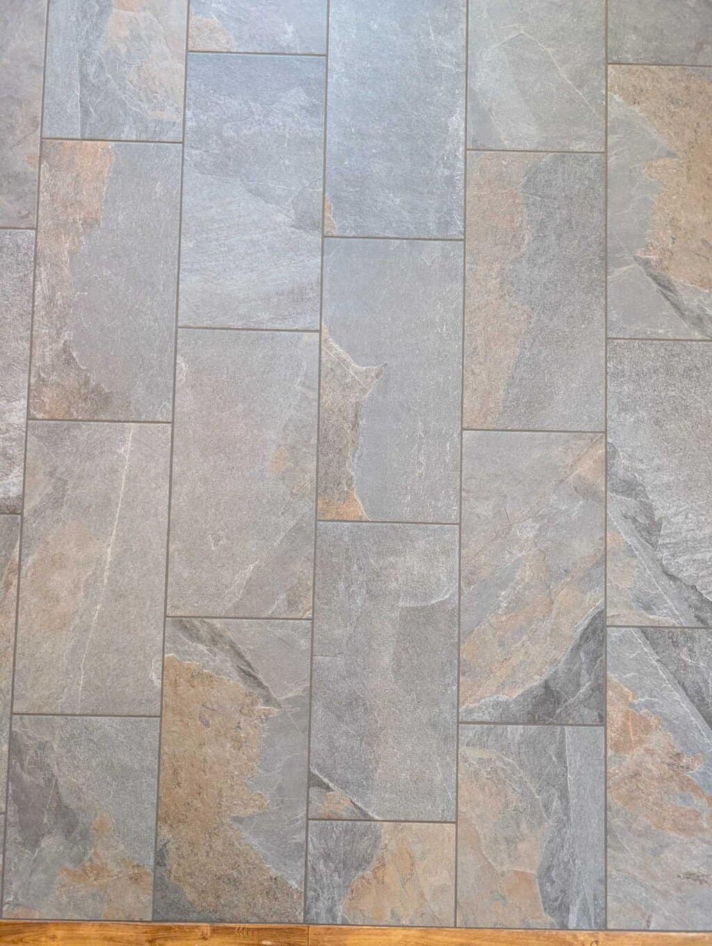 Floor grouted and finished