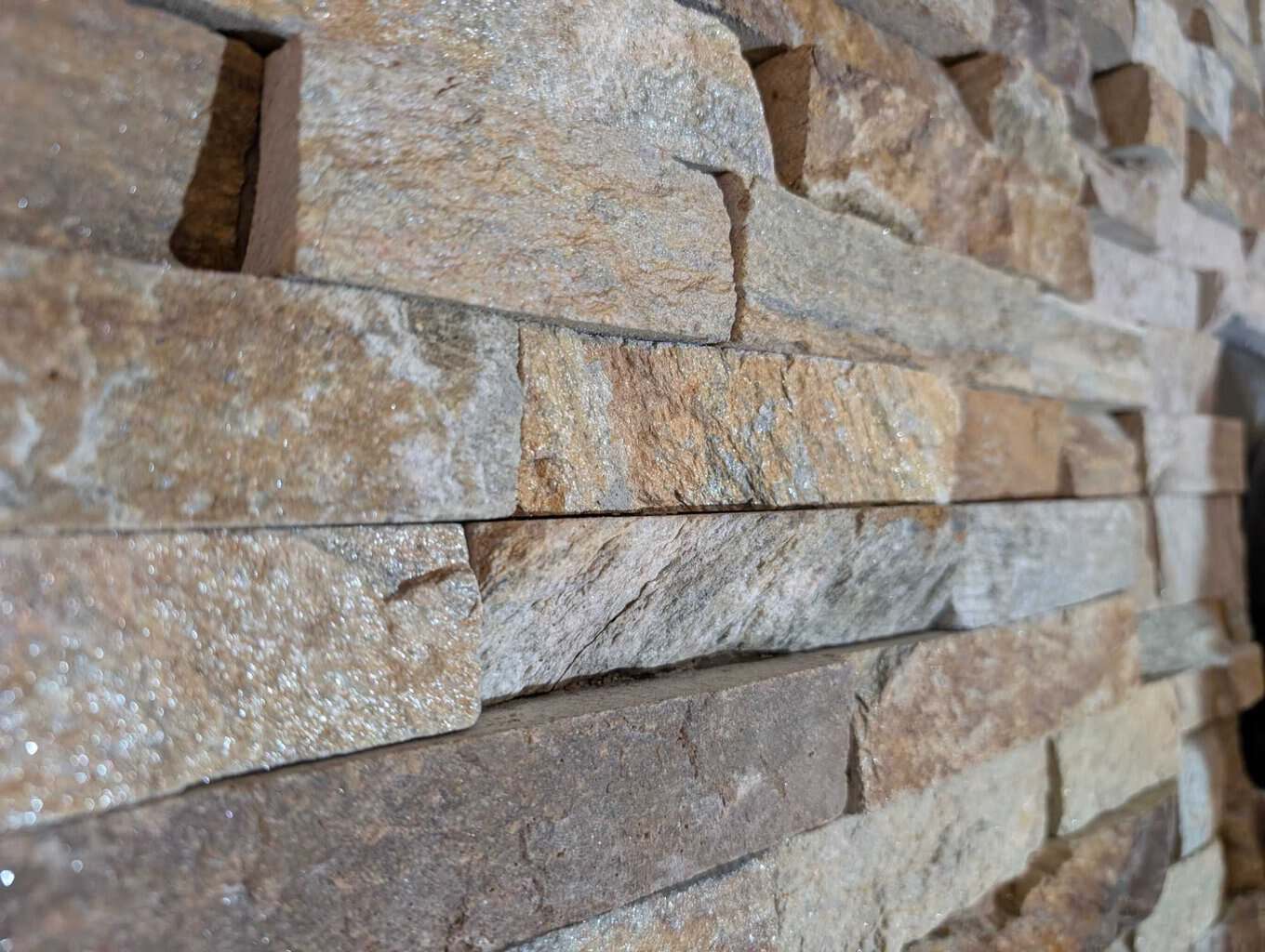 Fireplace ledger closeup