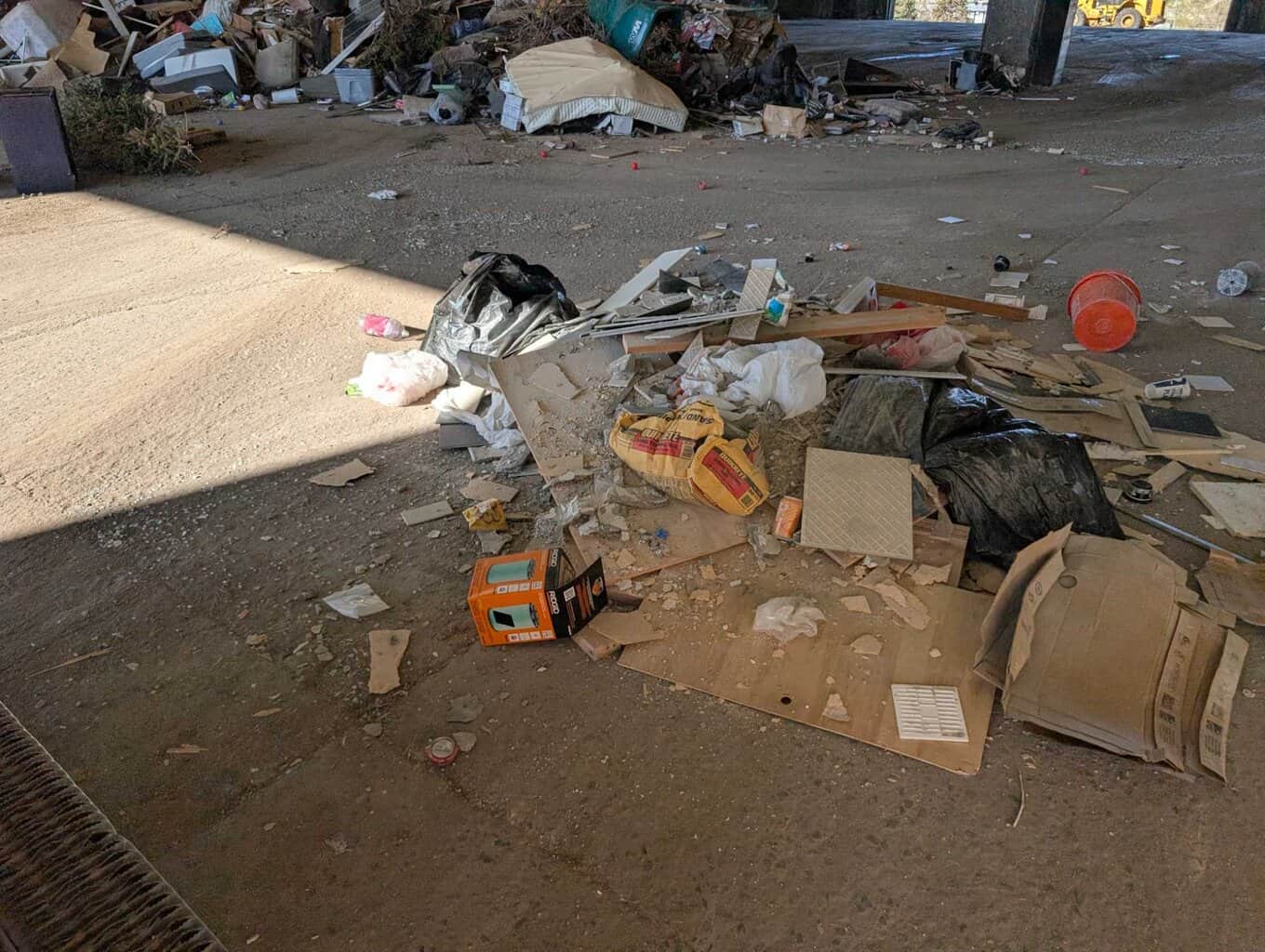 Demo pile at the dump